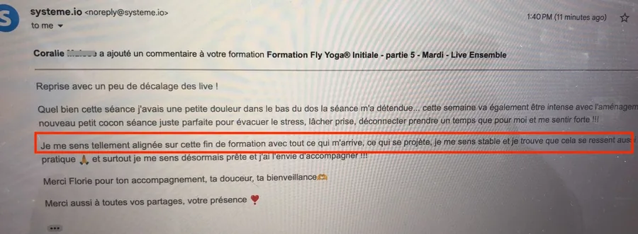 Témoignage de Coralie : je me sens tellement alignée, stable, prête à accompagner