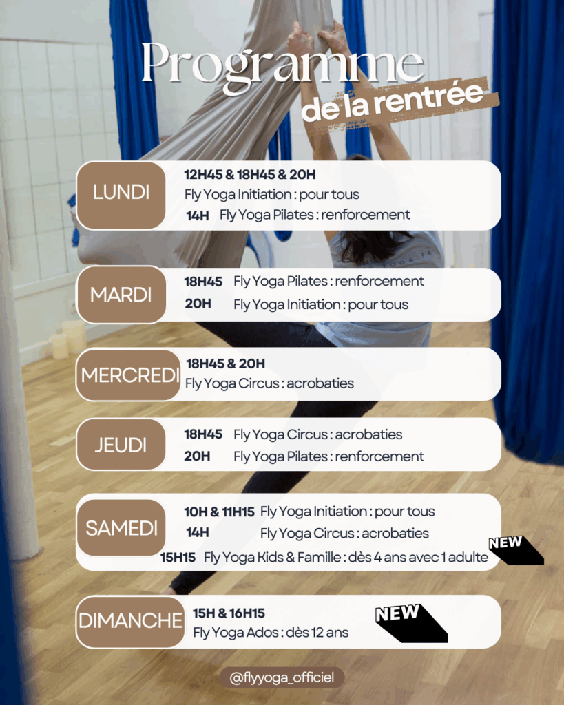 planning rentrée fly yoga aérien paris 9